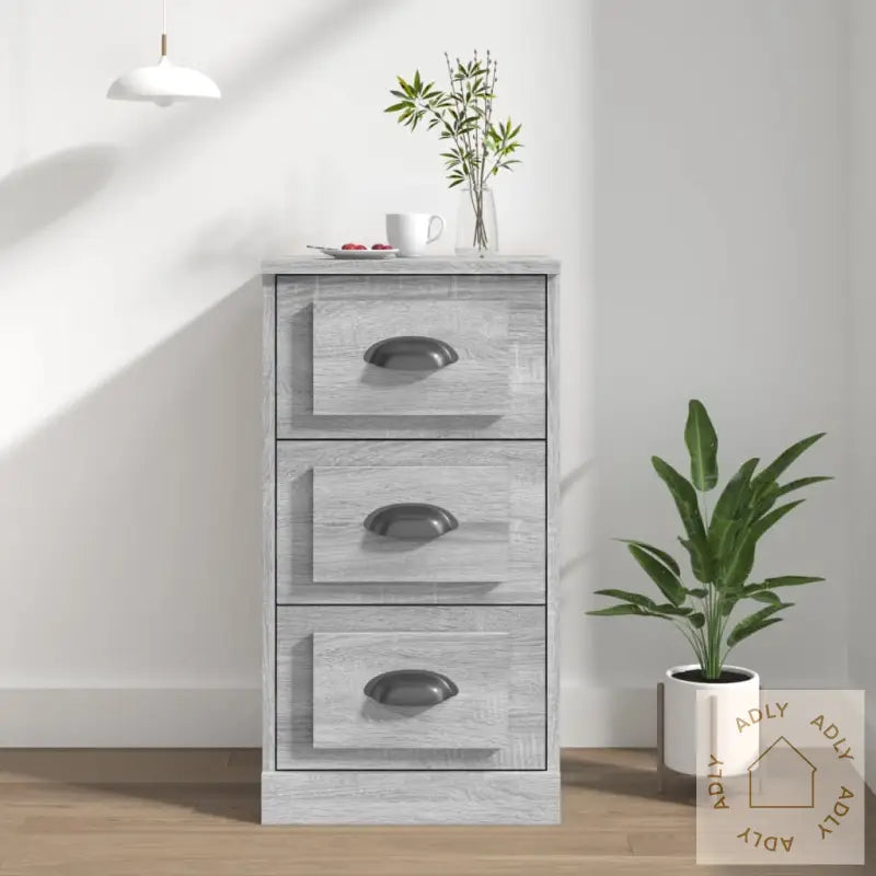 Skjenk Grå Sonoma 36X35,5X67,5 Cm Konstruert Tre