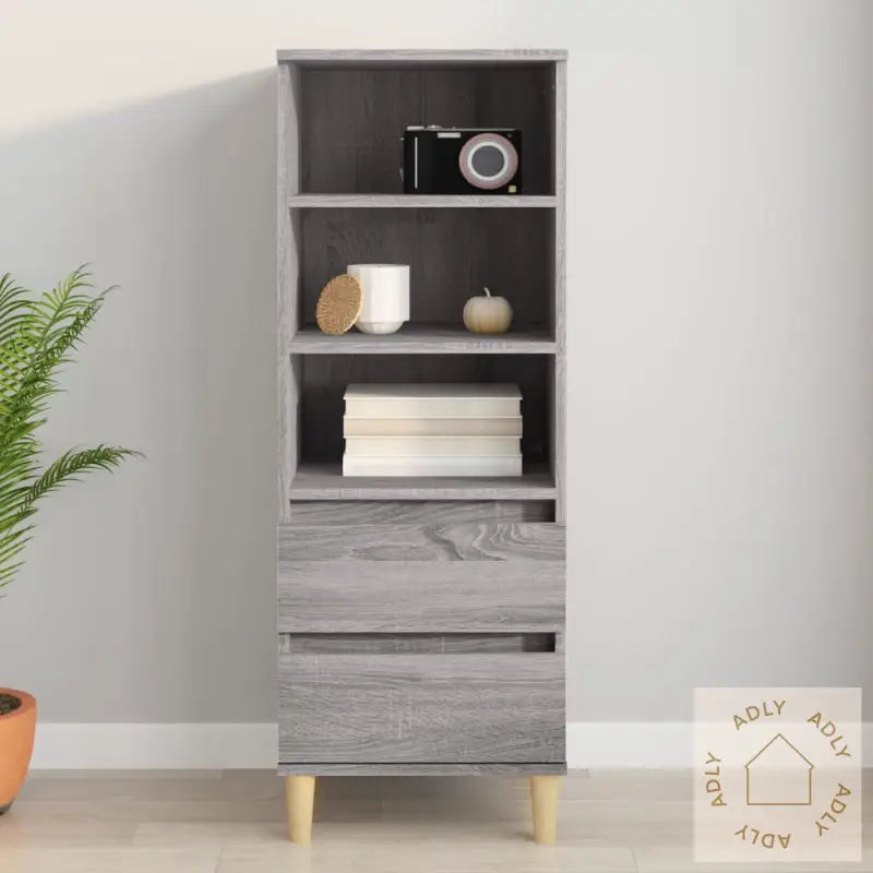 Highboard Grå Sonoma 40X36X110 Cm Konstruert Tre