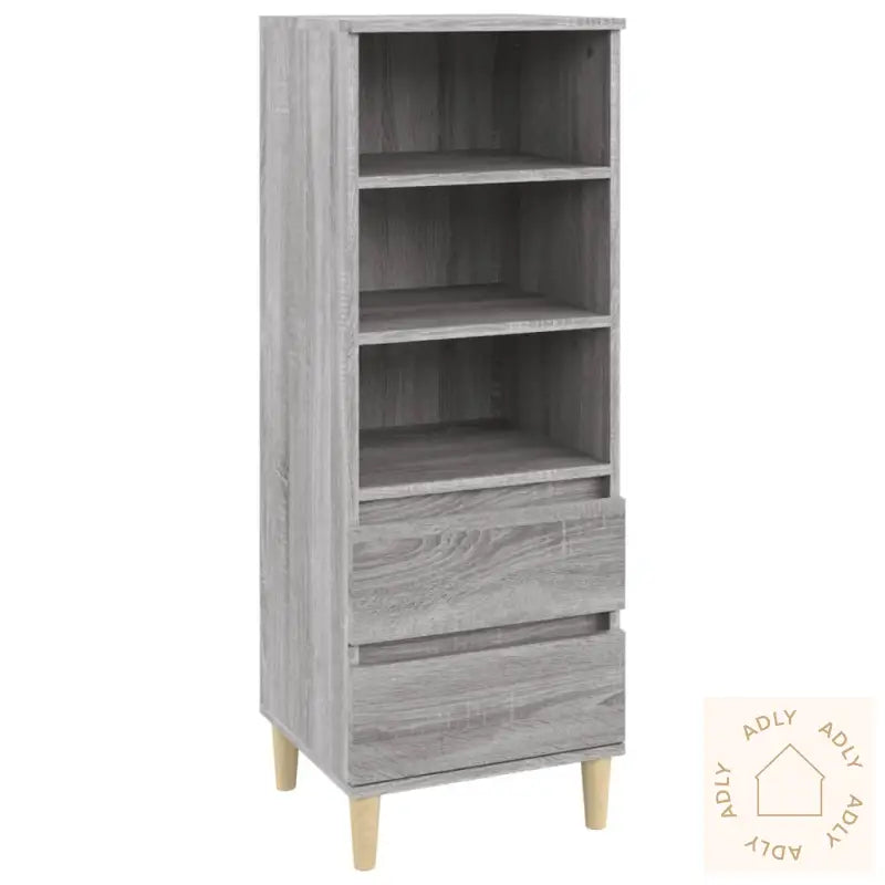 Highboard Grå Sonoma 40X36X110 Cm Konstruert Tre