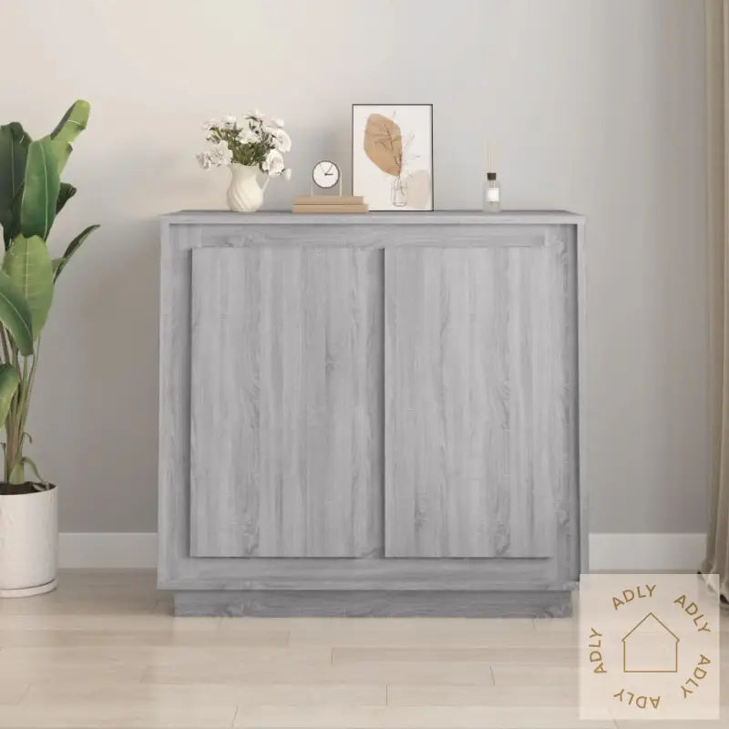 Skjenk Grå Sonoma 80X34X75 Cm Konstruert Tre