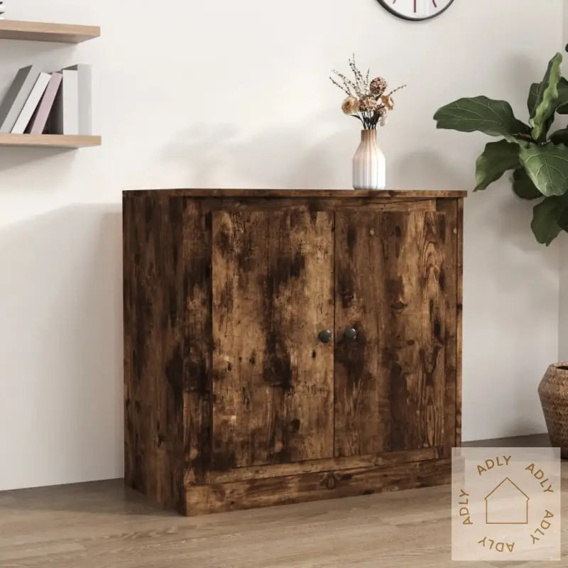 Skjenk Røkt Eik 70X35,5X67,5 Cm Konstruert Tre