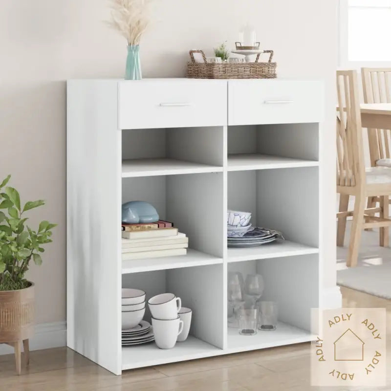 Skjenk Hvit 80X42,5X93 Cm Konstruert Tre