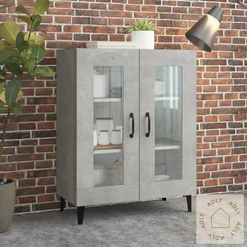 Skjenk Betonggrå 69,5X34X90 Cm Konstruert Tre