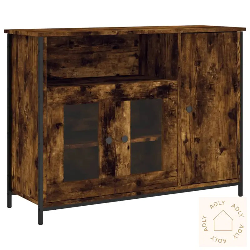 Skjenk Røkt Eik 100X35X75 Cm Konstruert Tre