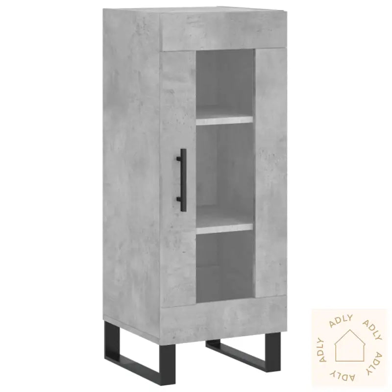 Skjenk Betonggrå 34,5X34X90 Cm Konstruert Tre