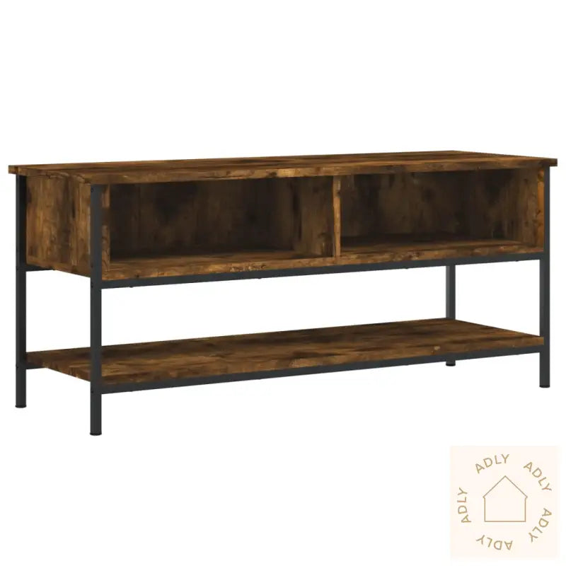 Tv-Benk Røkt Eik 100X35X45 Cm Konstruert Tre