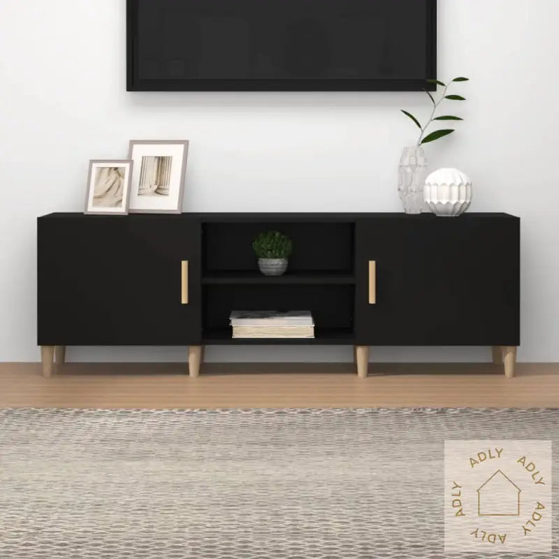 Tv-Benk Svart 150X30X50 Cm Konstruert Tre