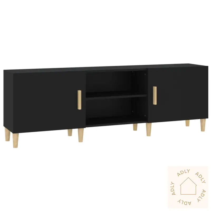 Tv-Benk Svart 150X30X50 Cm Konstruert Tre