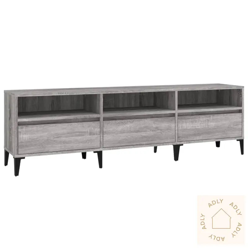 Tv-Benk Grå Sonoma 150X30X44,5 Cm Konstruert Tre