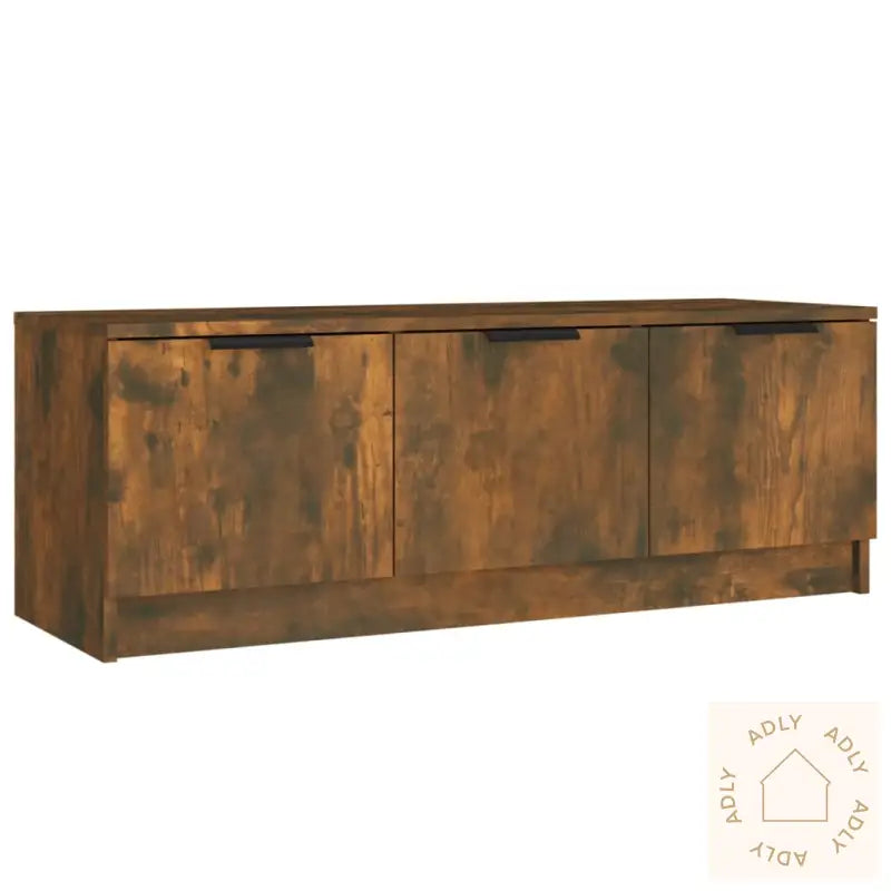 Tv-Benk Røkt Eik 102X35X36,5 Cm Konstruert Tre