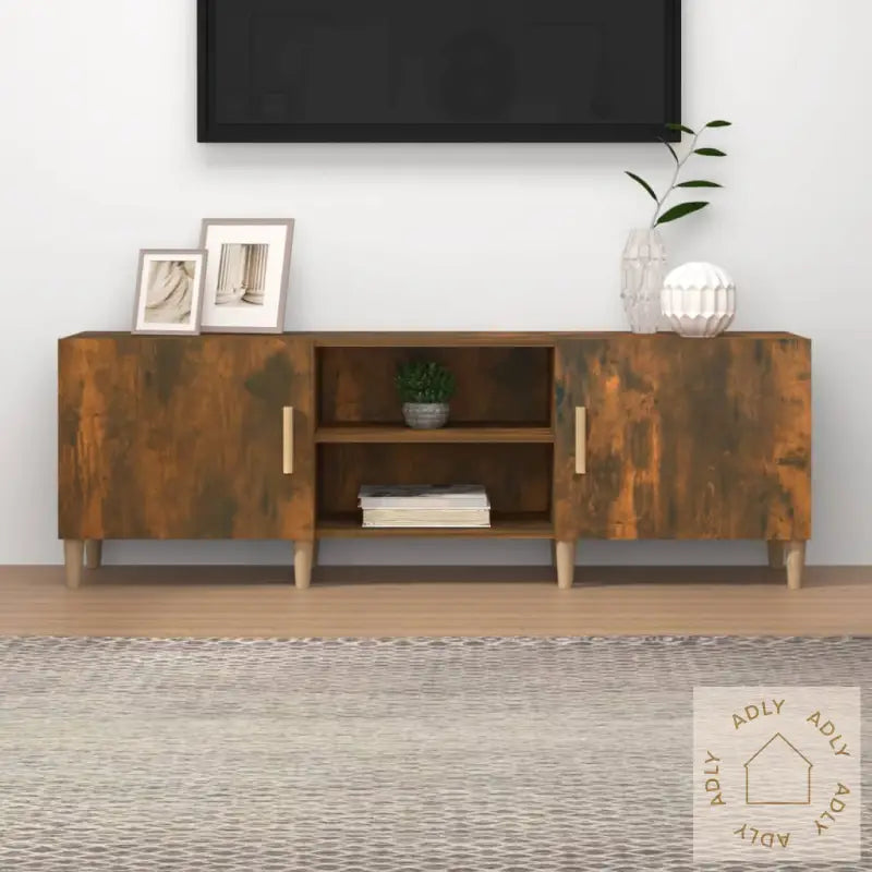 Tv-Benk Røkt Eik 150X30X50 Cm Konstruert Tre
