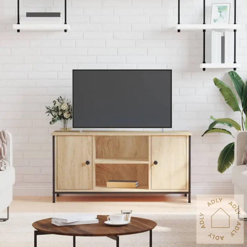 Tv-Benk Sonoma Eik 100X40X50 Cm Konstruert Tre