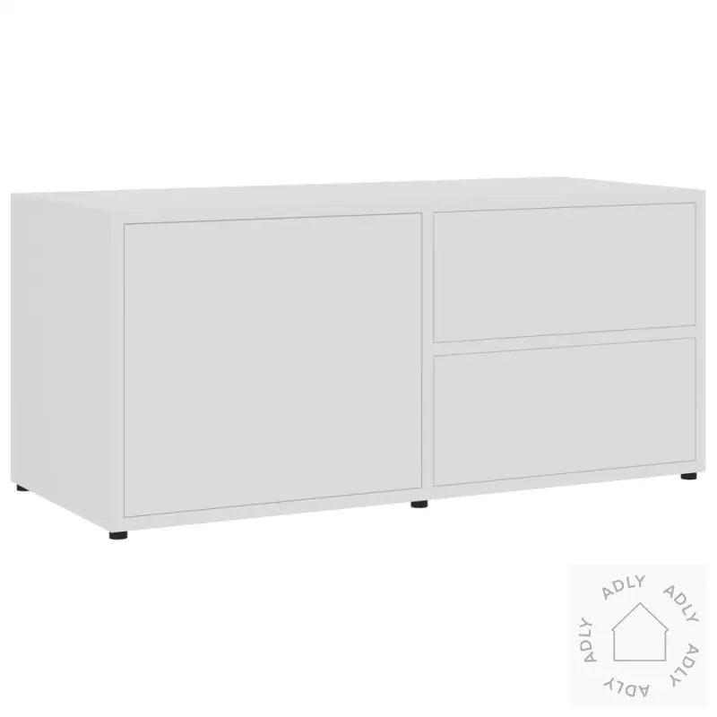 Tv-Benk Hvit 80X34X36 Cm Konstruert Tre