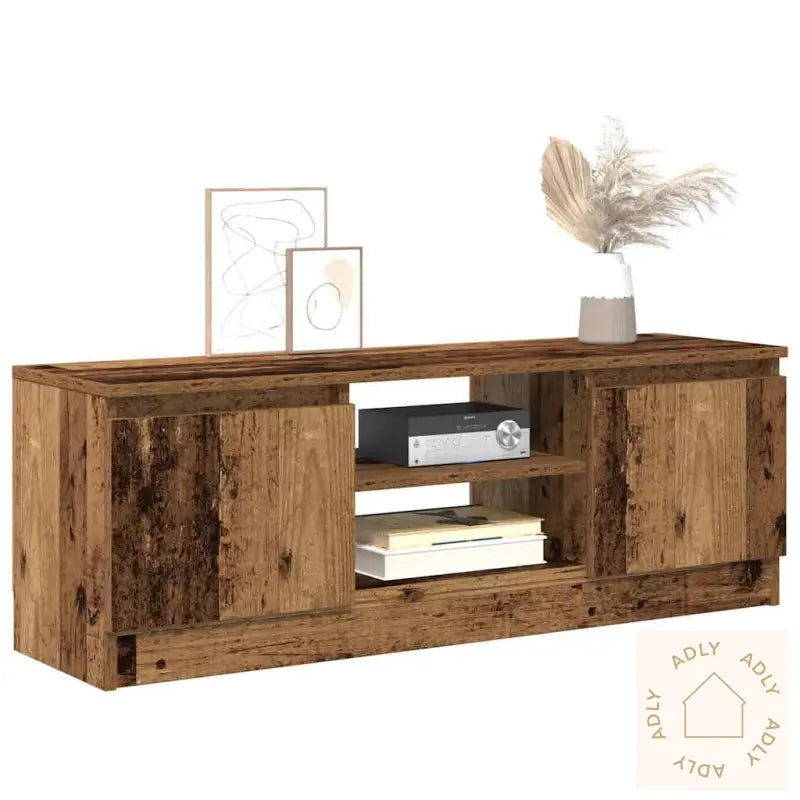 Tv-Benk Gammelt Tre 102X30X36 Cm Konstruert Tre