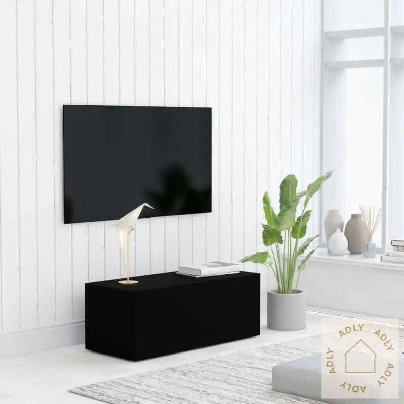 Tv-Benk Svart 80X34X30 Cm Konstruert Tre