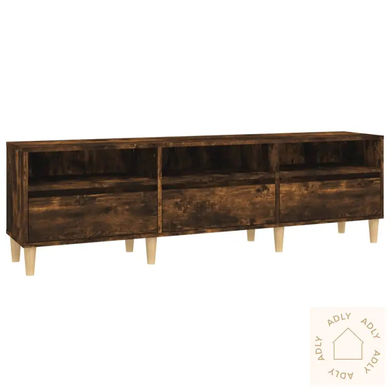 Tv-Benk Røkt Eik 150X30X44,5 Cm Konstruert Tre