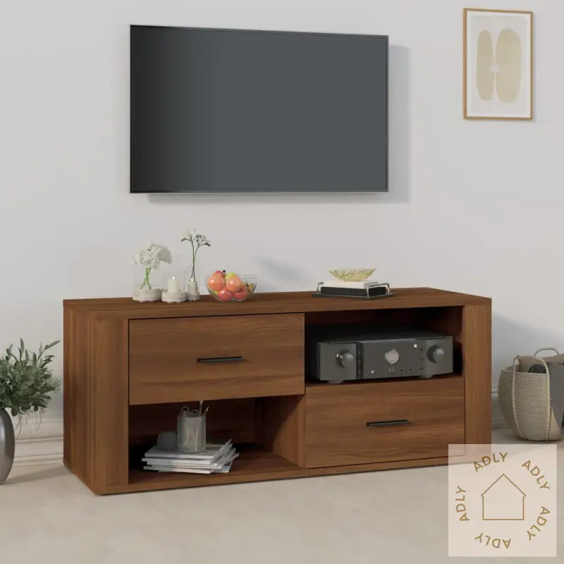 Tv-Benk Sonoma Eik 100X35X40 Cm Konstruert Tre