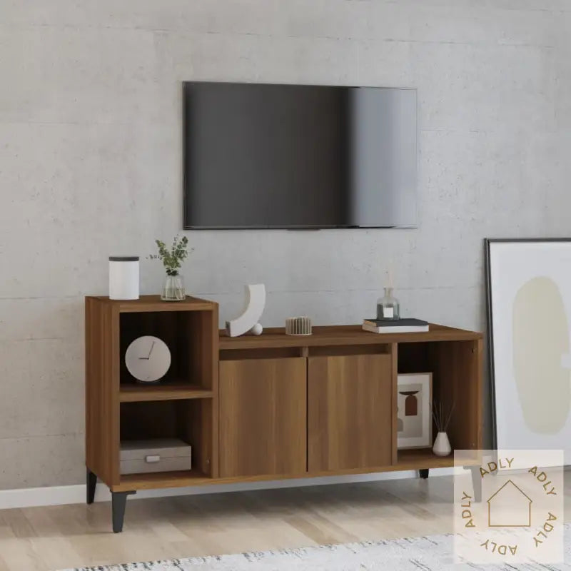 Tv-Benk Sonoma Eik 100X35X55 Cm Konstruert Tre