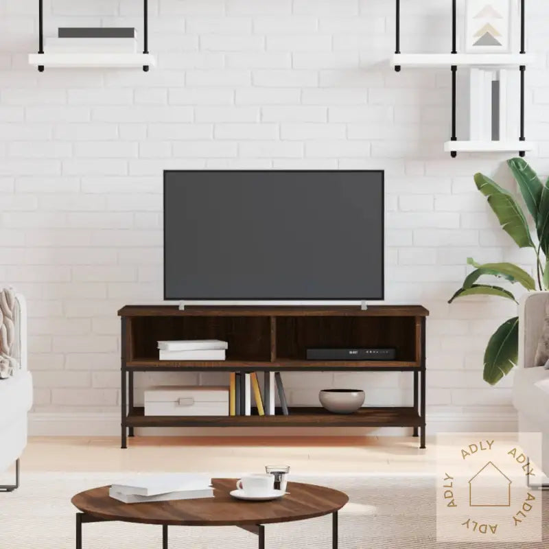 Tv-Benk Sonoma Eik 100X35X45 Cm Konstruert Tre