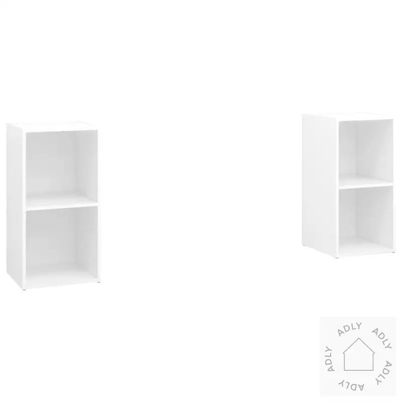 Tv-Benker 2 Stk Hvit 72X35X36,5 Cm Konstruert Tre