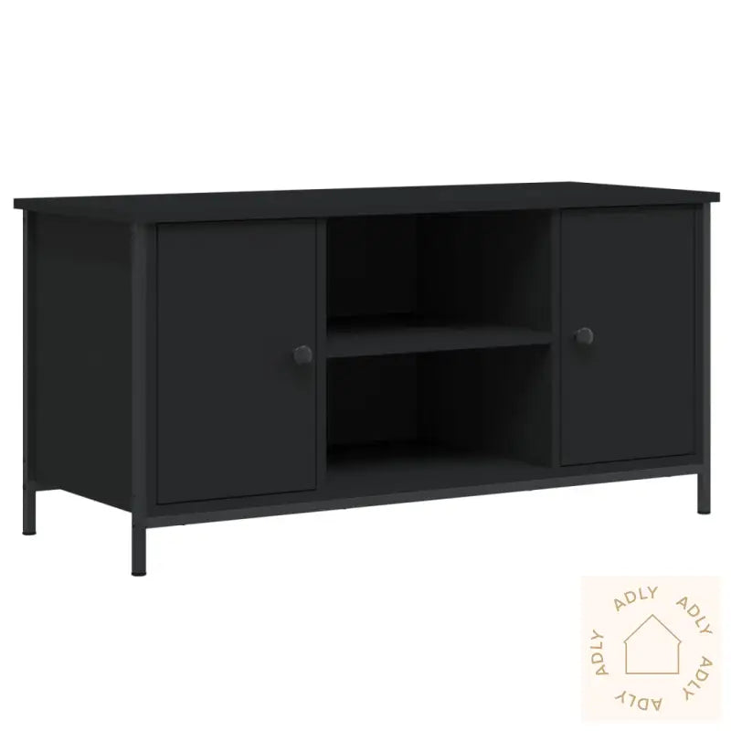 Tv-Benk Svart 100X40X50 Cm Konstruert Tre