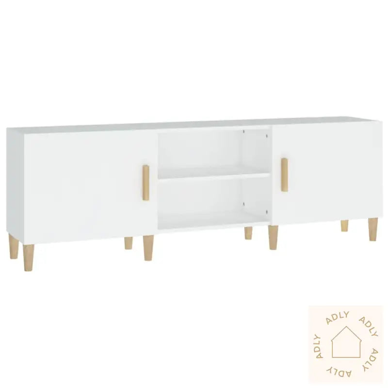 Tv-Benk Hvit 150X30X50 Cm Konstruert Tre