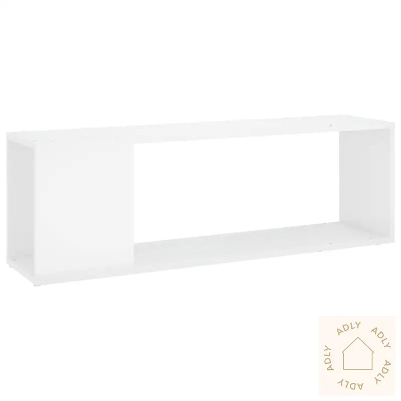 Tv-Benk Høyglans Hvit 100X24X32 Cm Konstruert Tre