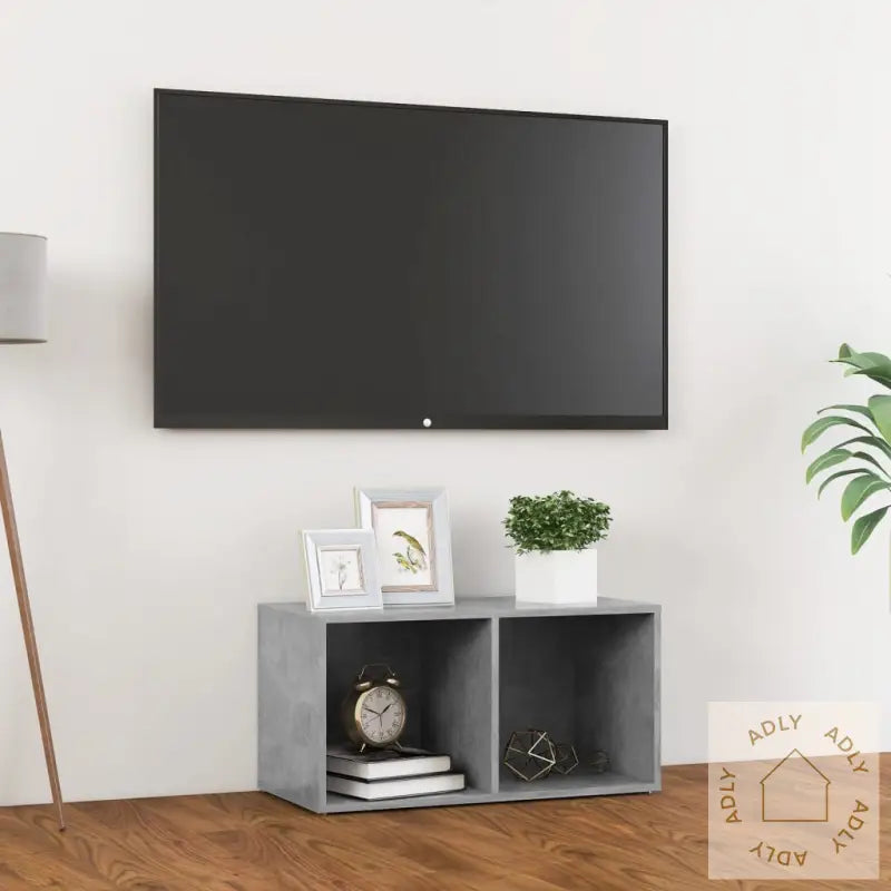 Tv-Benk Betonggrå 72X35X36,5 Cm Konstruert Tre