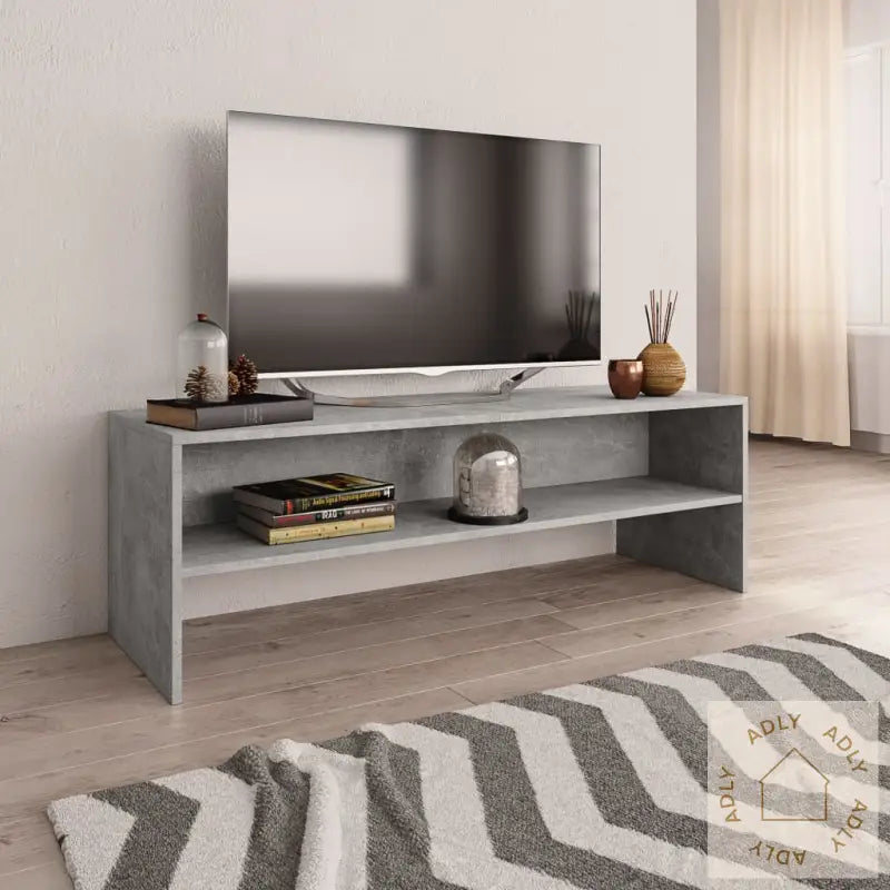Tv-Benk Betonggrå 120X40X40 Cm Konstruert Tre