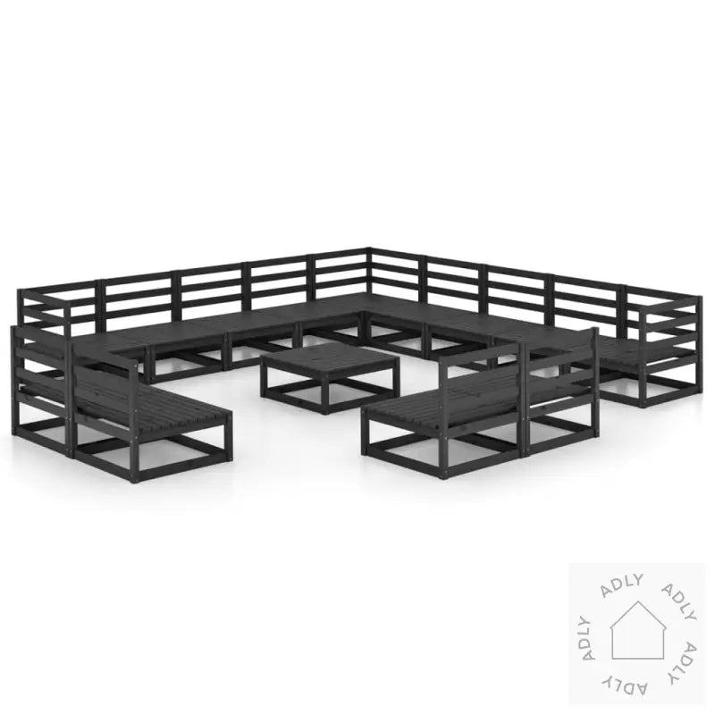 Hagesofagruppe 14 Deler Svart Heltre Furu