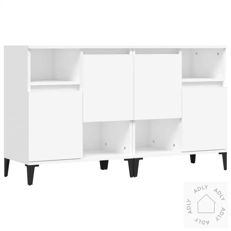 Skjenker 2 Stk Hvit 60X35X70 Cm Konstruert Tre