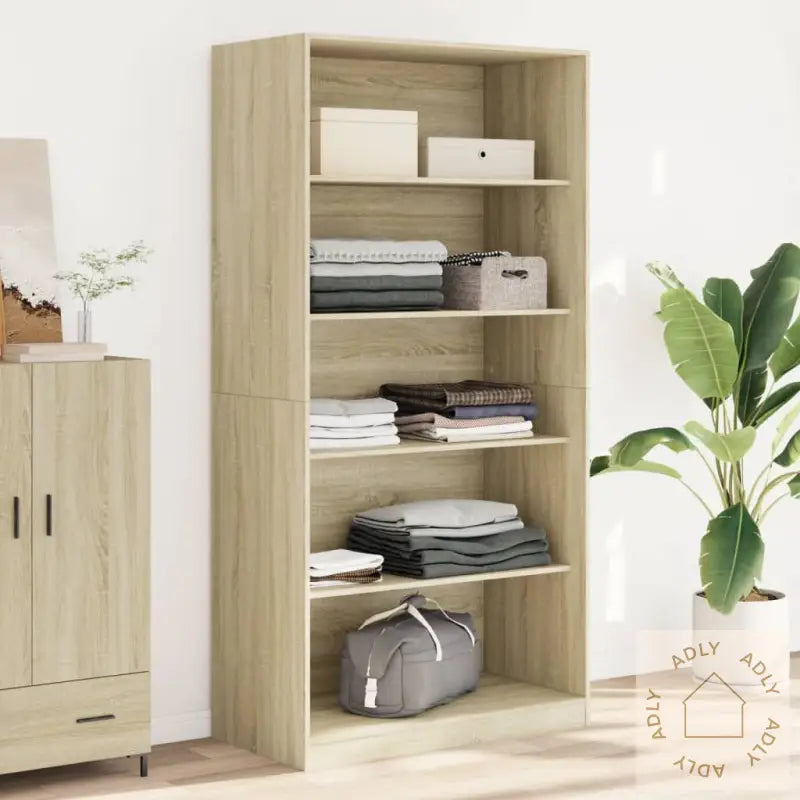Garderobe Sonoma Eik 100X50X200 Cm Sponplate