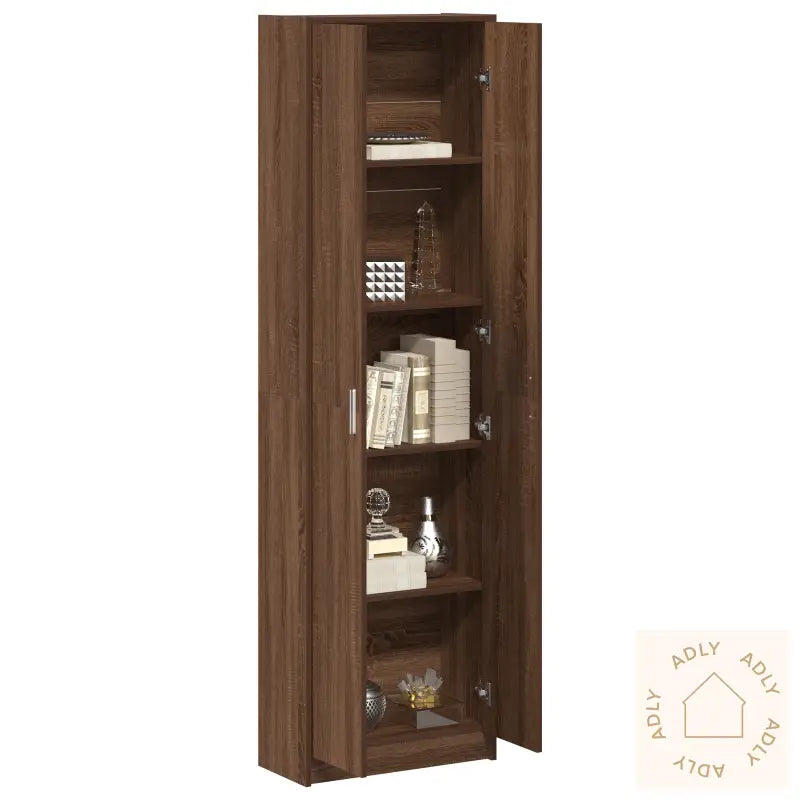 Klesskap Brun Eik 55X25X189 Cm Konstruert Tre