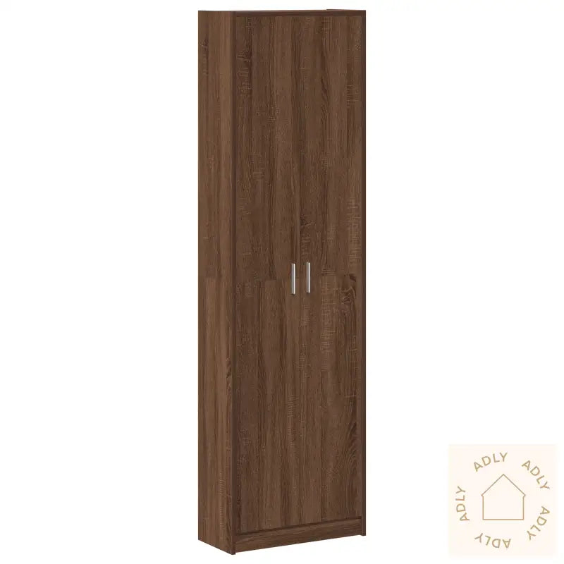 Klesskap Brun Eik 55X25X189 Cm Konstruert Tre