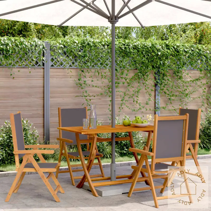 Lenestoler For Hage 4 Stk Antrasitt Stoff Og Heltre