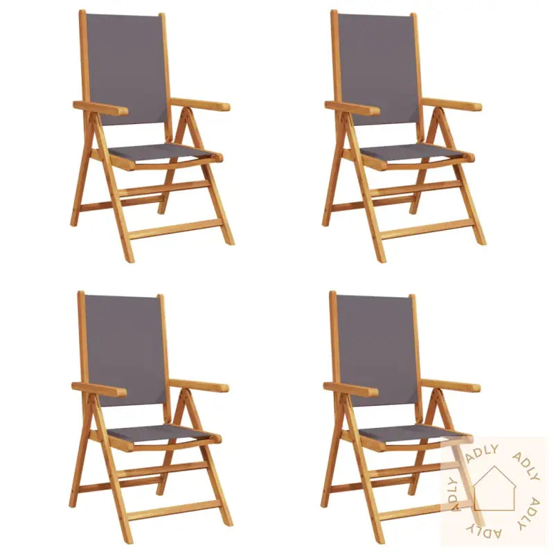 Lenestoler For Hage 4 Stk Antrasitt Stoff Og Heltre