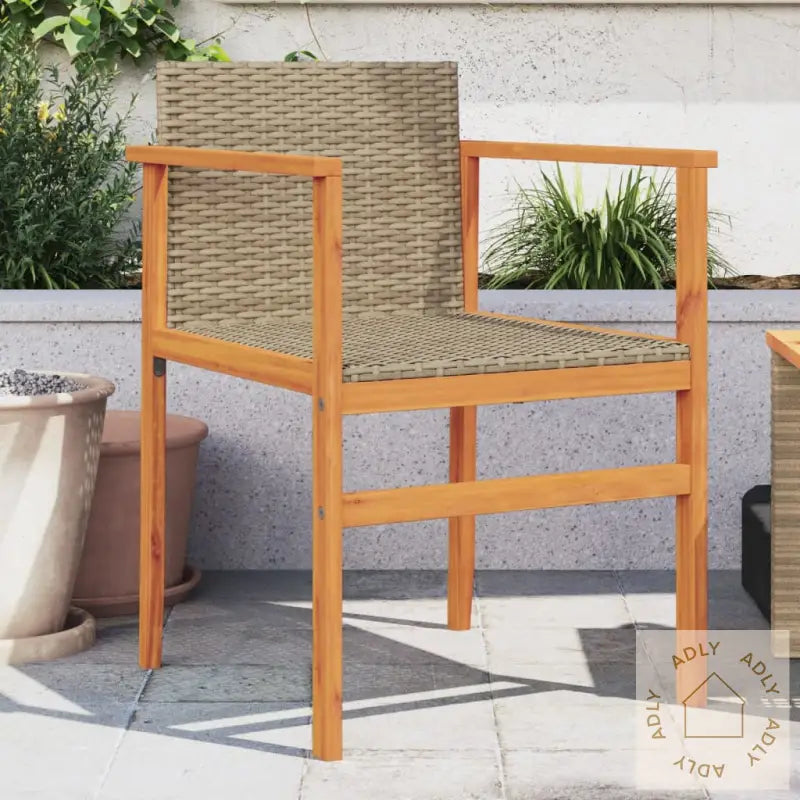 Hagestoler 2 Stk Beige Polyrotting Og Heltre
