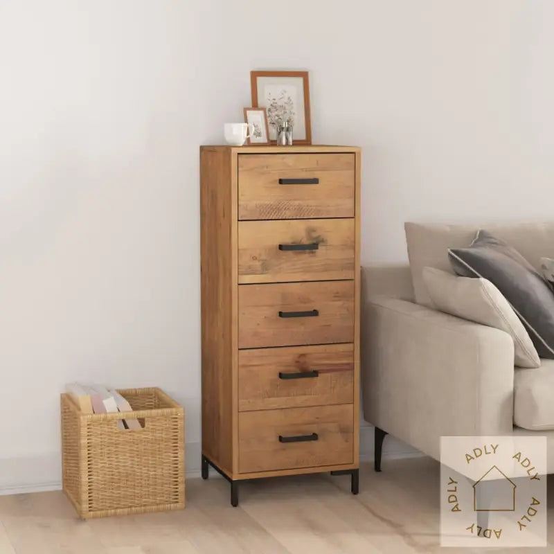 Kommode 42X35X110 Cm Heltre Furu