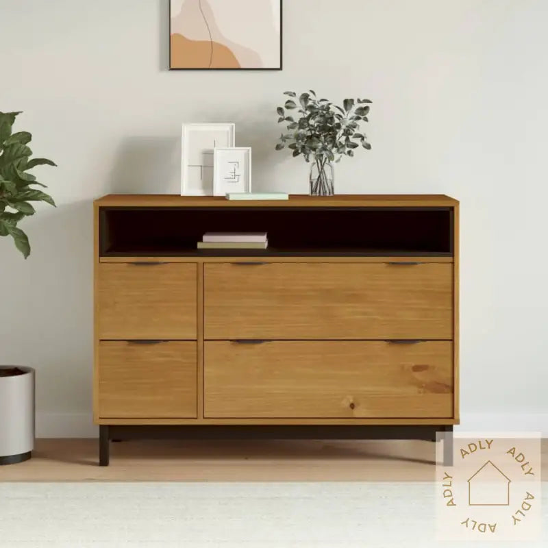 Kommode Flam 110X40X80 Cm Heltre Furu