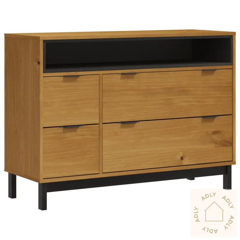 Kommode Flam 110X40X80 Cm Heltre Furu
