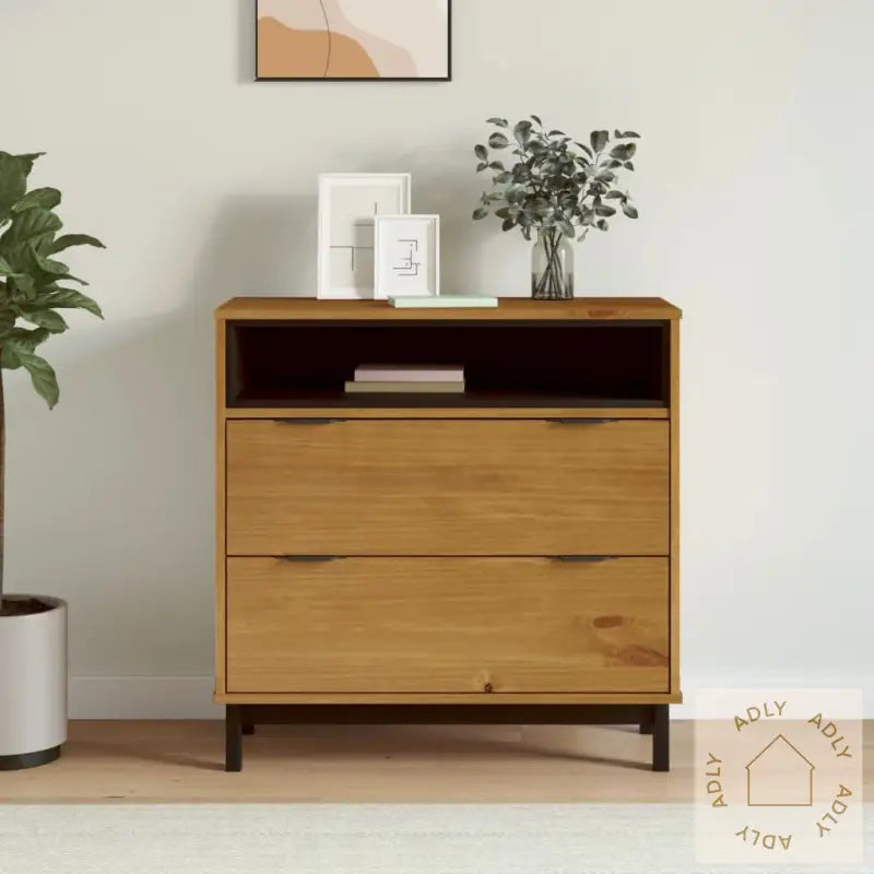 Kommode Flam 80X40X80 Cm Heltre Furu