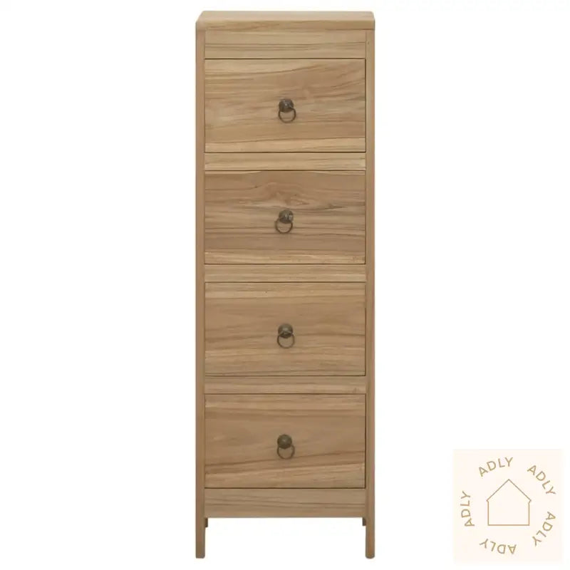 Kommode 30X30X90 Cm Heltre Teak