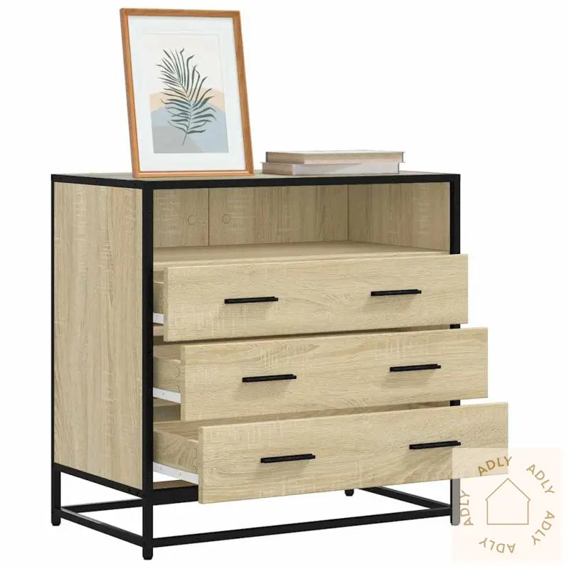 Kommode Sonoma Eik 70X41X70 Cm Konstruert Tre