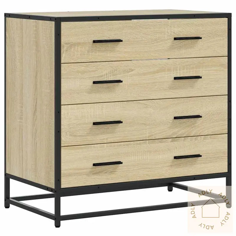 Kommode Sonoma Eik 70X41X70 Cm Konstruert Tre
