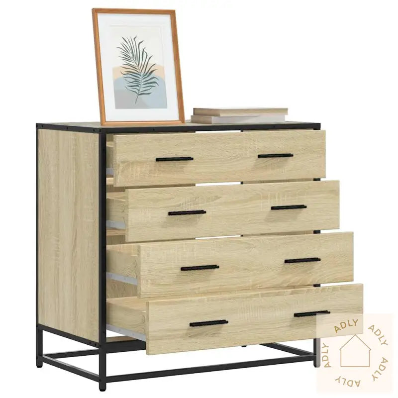 Kommode Sonoma Eik 70X41X70 Cm Konstruert Tre