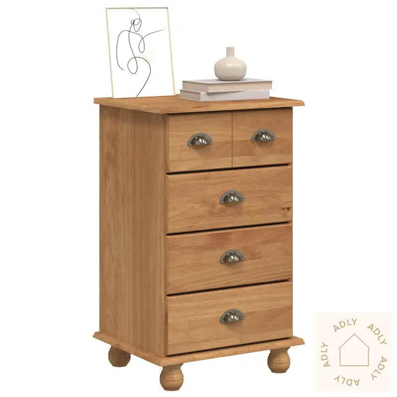 Kommode 'Askim'honningbrun 45.8X40X79 Cm Solid Tre Furu