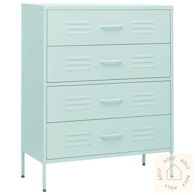 Kommode Myntegrønn 80X35X101,5 Cm Stål