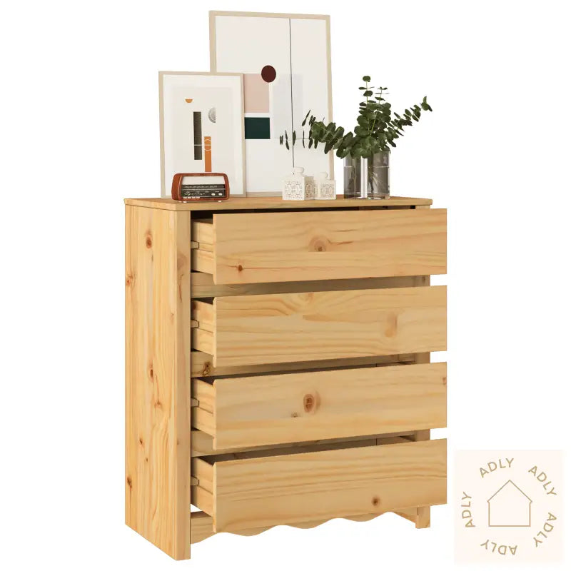 Kommode "Drammen" 76,5X40X91 Cm Solid Tre Furu