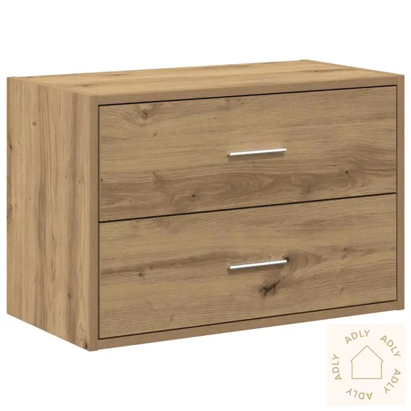 Skap Med 2 Skuffer Artisan Eik 60X31X40 Cm Konstruert Tre