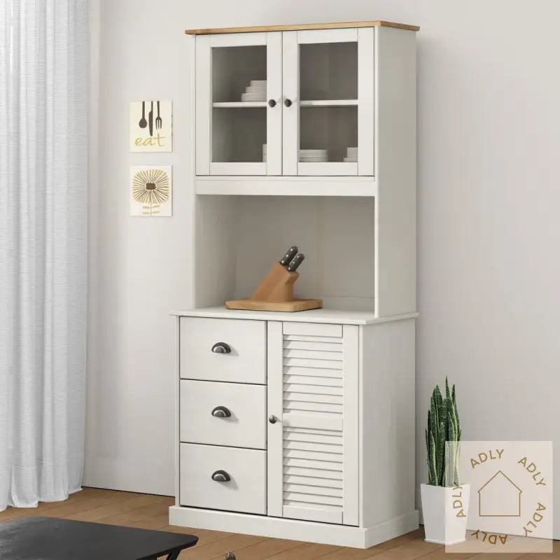 Topp Til Kommode Vigo Hvit 78X30X100 Cm Heltre Furu